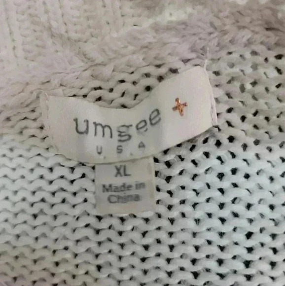 Umgee distressed animal print chunky knit sweater women's XL NWT - Picture 6 of 8